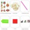 9 Pieces Double Sided Christmas Diamond Art Ornaments 5d DIY Christmas Diamond Painting Keychain Kits for adults Diamond DIY Key Ring Art Pendant Christmas Tree for DIY Christmas Holiday Decor